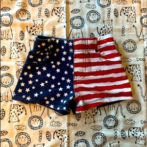 Patriotic flag shorts